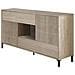 Credenza Waco, Madia Moderna A 2 Ante, Buffet Da Soggiorno, Mobile Porta Tv, Madia Con Piedini Per Salotto, 151x41h80 Cm, Rovere - Foto miniatura 2