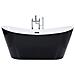 Vasca Da Bagno Freestanding Antigua 160 X 76 Cm Nero - Foto miniatura 3