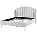 Letto Velluto Ambillou 160 X 200 Cm Grigio Chiaro - Foto miniatura 6