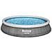 Piscina Con Anello Tonda Autoportante 396x84 Cm Rattan Grigio Fast Set 57376 - Foto miniatura 3