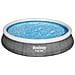 Piscina Con Anello Tonda Autoportante 396x84 Cm Rattan Grigio Fast Set 57376 - Foto miniatura 4
