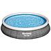 Piscina Con Anello Tonda Autoportante 396x84 Cm Rattan Grigio Fast Set 57376 - Foto miniatura 5