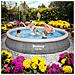 Piscina Con Anello Tonda Autoportante 396x84 Cm Rattan Grigio Fast Set 57376 - Foto miniatura 8