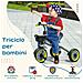 Triciclo Per Bambini Da 2-5 Anni Con Seduta Regolabile E Campanello, 70.5x50x58cm, Nero - Foto miniatura 5