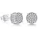 1 Paio Di Versatili Orecchini A Bottone Rotondi In Zircone Silver - Foto miniatura 1