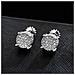 1 Paio Di Versatili Orecchini A Bottone Rotondi In Zircone Silver - Foto miniatura 3