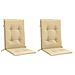 Cuscini Sedia Schiena Bassa 2 Pz Beige Mélange 100x50x4 Tessuto - Foto miniatura 3