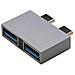 Adattatore 2x USB-C a 2x USB 3.0 A Argento - Foto miniatura 1