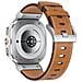 Cinturino In Vera Pelle Con Connettore Argentato Per Samsung Watch 7 Ultra 47mm Brown - Foto miniatura 2