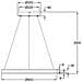 Lampada A Sospensione Led Palau 60w 3000k Dimmerabile Ø60cm Bianco - Design Moderno In Metallo E Metacrilato - Foto miniatura 2