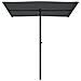Lusso Casadino -  Ombrellone Da Giardino Palo In Alluminio 180x110cm Antracite - Foto miniatura 3
