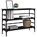 Tavolino Consolle Nero 100x32x75 Cm In Legno Multistrato - Foto miniatura 3