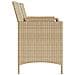 Divano Giardino 2 Posti con Tavolo e Sgabelli Beige Polyrattan - Foto miniatura 6