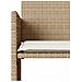 Divano Giardino 2 Posti con Tavolo e Sgabelli Beige Polyrattan - Foto miniatura 7