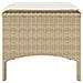 Divano Giardino 2 Posti con Tavolo e Sgabelli Beige Polyrattan - Foto miniatura 9