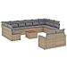 Set Divano da Giardino 13 pz con Cuscini Beige Misto Polyrattan - Foto miniatura 1