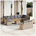 Set Divano da Giardino 13 pz con Cuscini Beige Misto Polyrattan - Foto miniatura 2