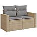Set Divano da Giardino 13 pz con Cuscini Beige Misto Polyrattan - Foto miniatura 8