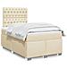 Giroletto a Molle con Materasso Crema 120x190 cm in Tessuto - Foto miniatura 2