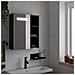 Armadietto Bagno con Specchio e LED Nero 45x13x52 cm - Foto miniatura 2