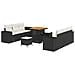 Set Divano da Giardino 9 pcs Nero e crema 80 x 80 x 71 cm - Foto miniatura 1
