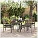 Set da Pranzo per Giardino 5 pcs Grigio polyrattan - Foto miniatura 2