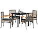 Set da Pranzo per Giardino 5 pcs Grigio polyrattan - Foto miniatura 3