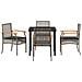 Set da Pranzo per Giardino 5 pcs Grigio polyrattan - Foto miniatura 6