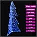 Albero di Natale con 160 LED Blu 150 cm Acrilico - Foto miniatura 7