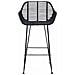 Sedia da Bar 2 pcs Nero 55 x 52 x 92 cm Rattan e Ferro - Foto miniatura 5