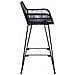 Sedia da Bar 2 pcs Nero 55 x 52 x 92 cm Rattan e Ferro - Foto miniatura 6