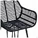 Sedia da Bar 2 pcs Nero 55 x 52 x 92 cm Rattan e Ferro - Foto miniatura 9
