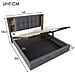 Letto Matrimoniale Con Ricarica Wireless In Cotone Grigio E Design Moderno - Foto miniatura 3