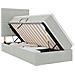 Letto con contenitore e LED Grigio chiaro 90 x 200 cm Velluto - Foto miniatura 1