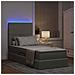 Letto con contenitore e LED Grigio chiaro 90 x 200 cm Velluto - Foto miniatura 5