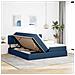 Letto con luci a strisce a LED Blu 200 x 200 cm Tessuto - Foto miniatura 5