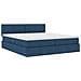 Letto con luci a strisce a LED Blu 200 x 200 cm Tessuto - Foto miniatura 7