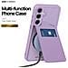 Cover per Galaxy S25+ - Pelle /PU, Viola, Con Tarjetero - Foto miniatura 4