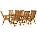 Set da Pranzo per Giardino 9 pcs Marrone - Foto miniatura 1
