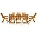 Set da Pranzo per Giardino 9 pcs Marrone - Foto miniatura 7