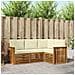 Set divani 4 pcs Naturale e Crema Legno di Acacia Massello - Foto miniatura 2