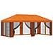 Gazebo con pareti laterali 6 x 3 m Arancione - Foto miniatura 1