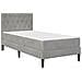 Struttura letto con materasso Grigio chiaro 90 x 200 cm Velluto - Foto miniatura 3