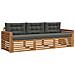 Set di divani da esterno con cuscino 3 pcs Naturale e Antracite - Foto miniatura 1