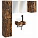Set di mobili per il bagno 5 pcs Rovere Fumo - Foto miniatura 1