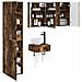 Set di mobili per il bagno 5 pcs Rovere Fumo - Foto miniatura 2