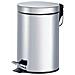 Pattumiera Acciaio Cromato Con Pedale 5 Lt Cestello Removibile Rifiuti P1580005 - Foto miniatura 1