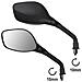 Coppia Specchietti Retrovisori Scooter Moto Atv Nero Dx + Sx M10 Mm - Foto miniatura 1