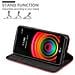 Custodia Compatibile Con Lg X Power In Rosso Mela - Coperchio Protettiva Con Chiusura Magnetica, Funzione Stand E Tasca Per Le Carte - Foto miniatura 2