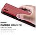 Custodia Compatibile Con Lg X Power In Rosso Mela - Coperchio Protettiva Con Chiusura Magnetica, Funzione Stand E Tasca Per Le Carte - Foto miniatura 5